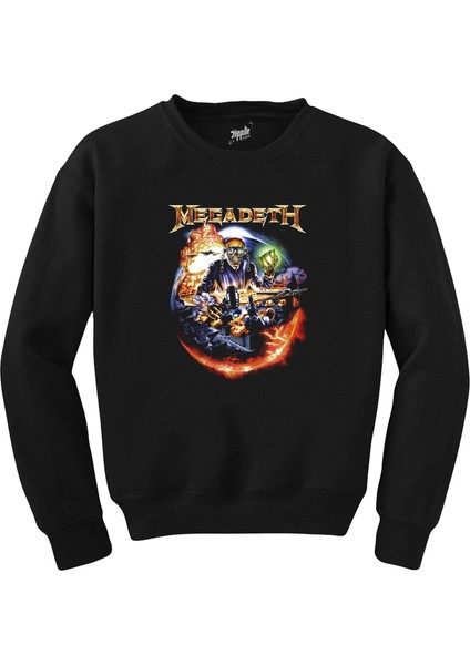 Megadeth Judge Skull Siyah Sweatshirt
