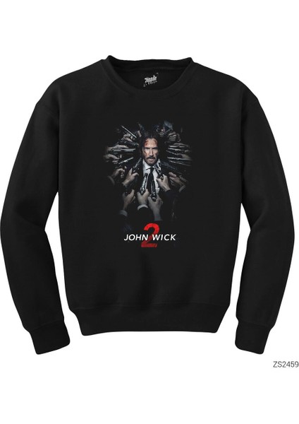 John Wick Guns Siyah Sweatshirt