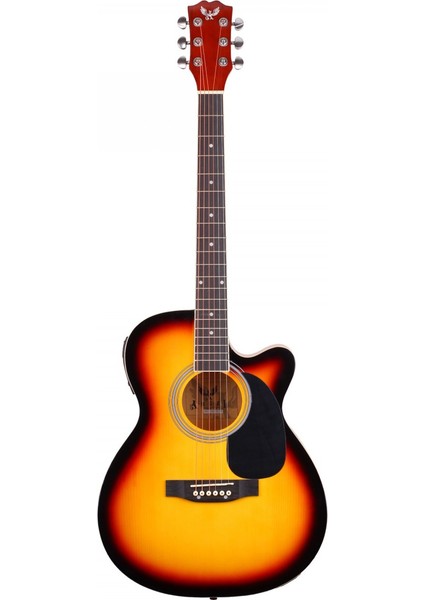 AFG100CE-SB Sunburst Cutaway Elektro Akustik Gitar