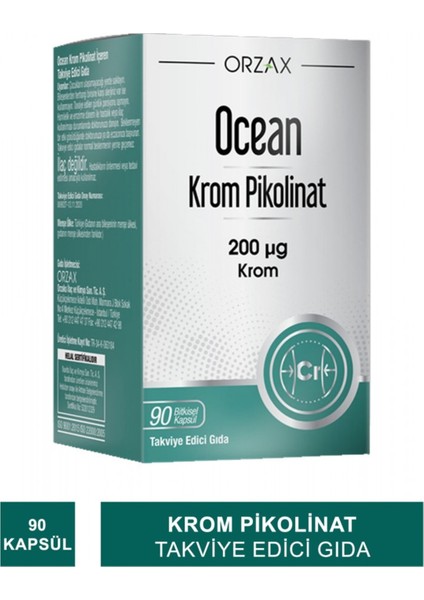 Krom Pikolinat 200 Mcg 90 Kapsül