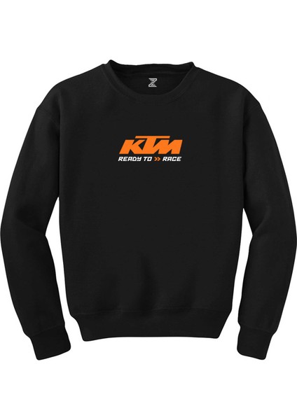 Ktm Ready To Race Text Siyah Sweatshirt