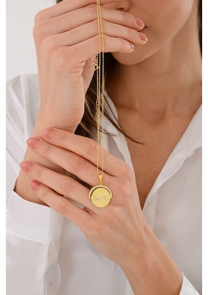 14 K Gold Kaplama 925 Ayar Gümüş Animasyon Isim Kolye fırsatları