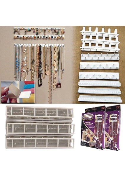 Dolap Içi Organizer Düzenleyici Takı Askısı Kolye Askılığı Seti Küpe Kolye Aksesuar Düzenleme Bling Eez
