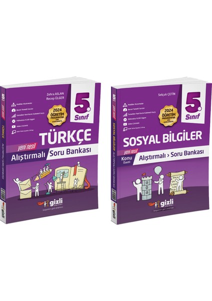 5. Sınıf Türkçe - Sosyal Bilgiler Alıştırmalı Soru Bankası