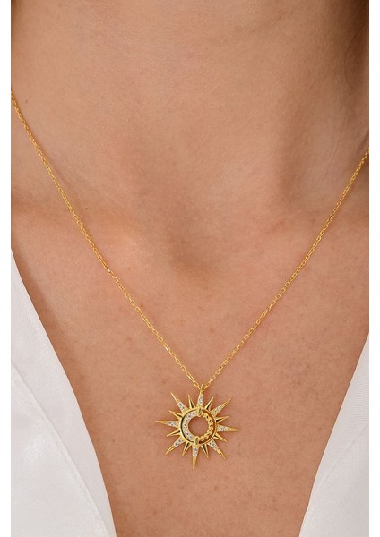 14 K Gold Kaplama 925 Ayar Gümüş Sunshine Kolye fiyatları
