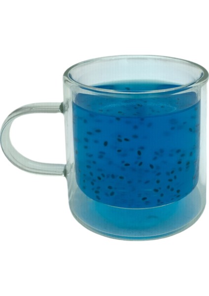 Çift Cidarlı Kahve,latte,çay Bardağı Seti -250 ml Cam Kupa Seti 2 Adet 2128