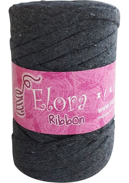 Koyu Gri Ribbon Örgü Ipi