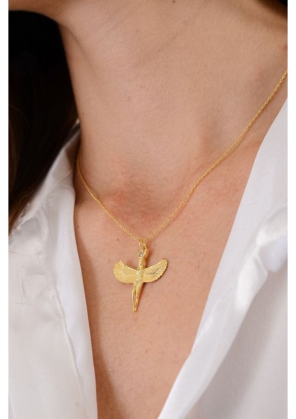 14 K Gold Kaplama 925 Ayar Gümüş Isis Kolye