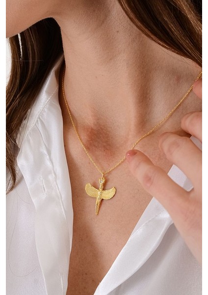 14 K Gold Kaplama 925 Ayar Gümüş Isis Kolye modelleri