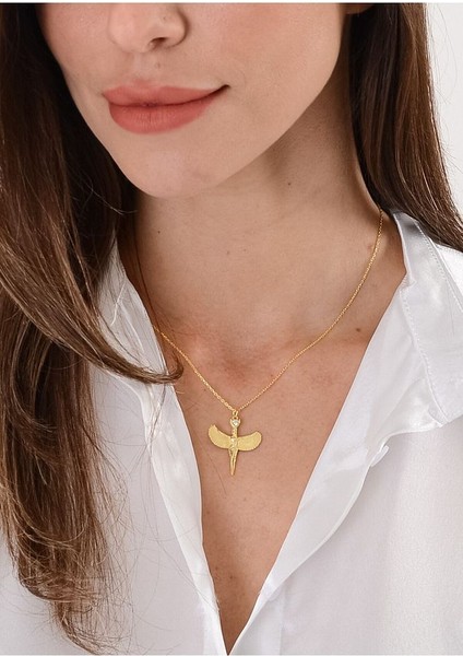 14 K Gold Kaplama 925 Ayar Gümüş Isis Kolye indirimleri