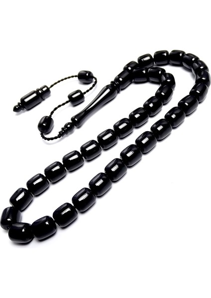 Oltu Taşı Tesbih 7X8MM Eskitme Kesim Model Sistemli Tasarım