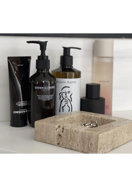 Dekoratif Kare Mermer Tepsi, Banyo Düzenleyici, Sunum Tabağı ,takılık
