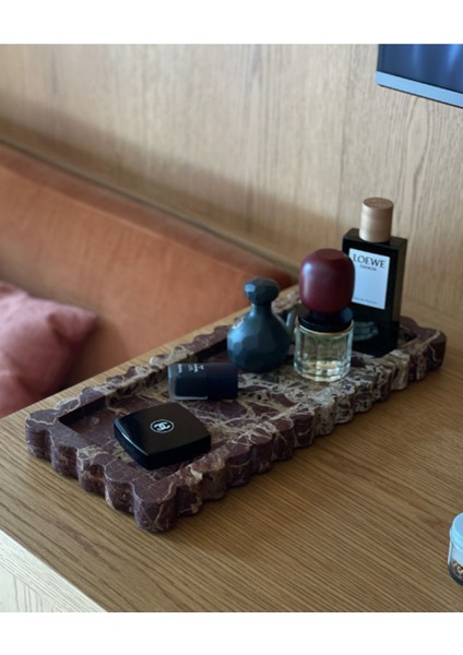 Dekoratif Mermer Tepsi, Banyo Düzenleyici, Sunum Tabağı
