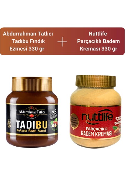 Tadıbu 330 gr + Nuttlife Parçacıklı Badem Kreması 330 gr