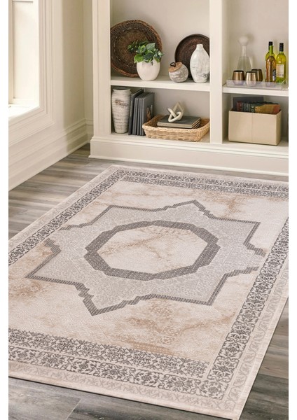 Lynosse Krem Yumuşak Konforlu Halı P1163