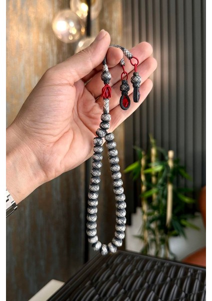 Gümüş Kazaziye Örmesi Tesbih