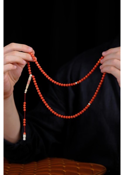 Orjinal Cezayir Mercanı 99'luk Tesbih (Algerian Coral),(مرجان جزائري)
