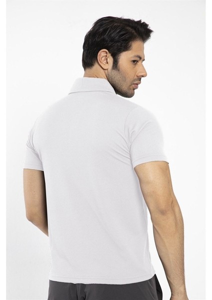 Waffle - Erkek Beyaz Polo Yaka Spor T-Shirt - 7129-08 modelleri