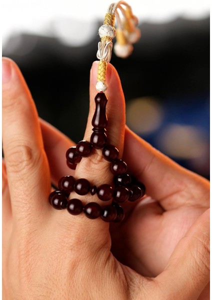 Gümüş Kazaz Püskül Küre Model Sıkma Kehribar Tespih fırsatları