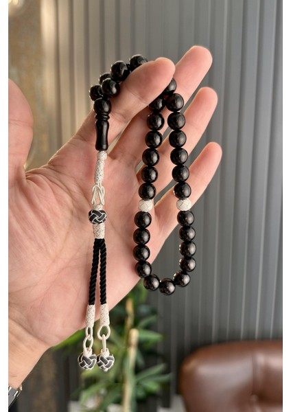 Kazaziye Örmesi Tasarımlı Oltu Taşı Tesbih