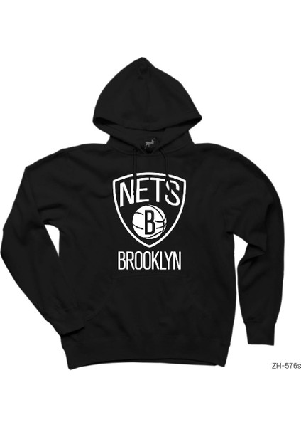 Brooklyn Nets Siyah Kapşonlu Sweatshirt Hoodie