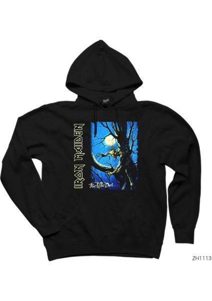 Iron Maiden Fear Of The Dark Cover Siyah Kapşonlu Sweatshirt Hoodie