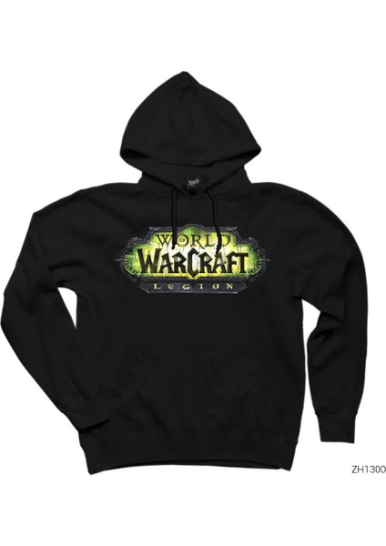 World Of Warcraft Legion Logo Siyah Kapşonlu Sweatshirt Hoodie