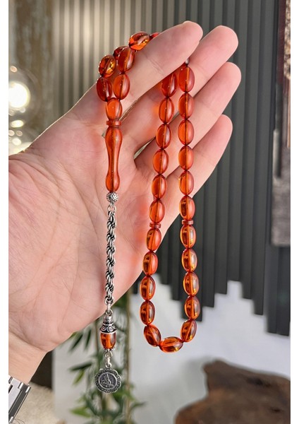 Osmanlı Turalı Ateş-I Kehribar Tesbih