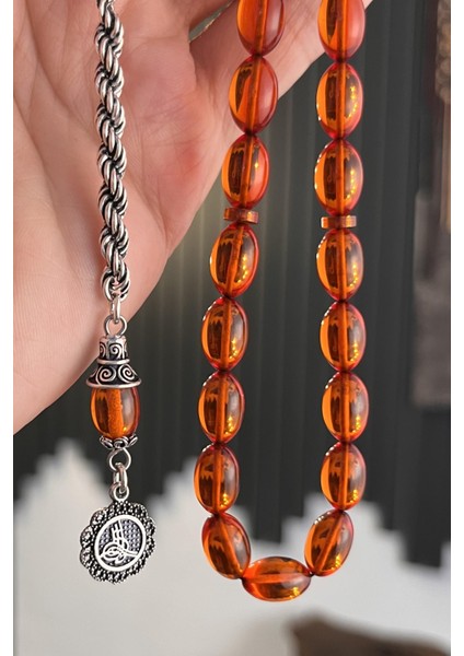 Osmanlı Turalı Ateş-I Kehribar Tesbih