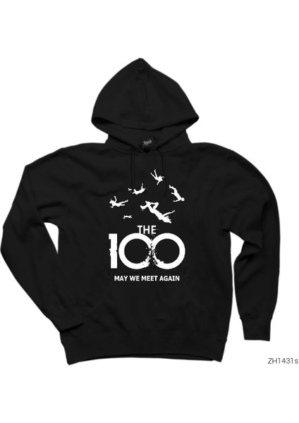 The 100 Siyah Kapşonlu Sweatshirt Hoodie
