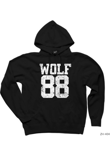 Wolf 88 Siyah Kapşonlu Sweatshirt Hoodie