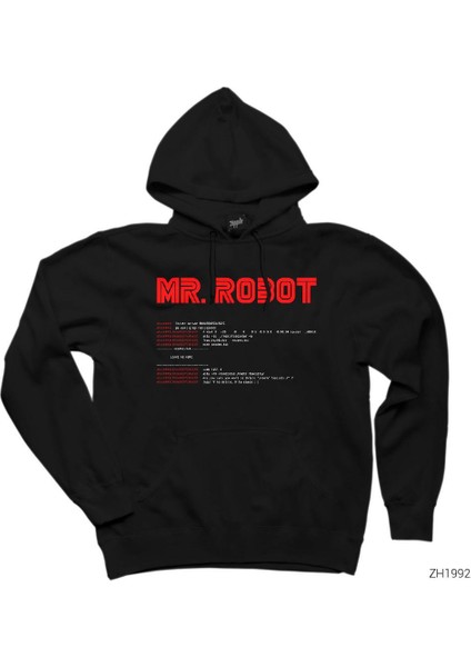 Mr Robot Console Siyah Kapşonlu Sweatshirt Hoodie