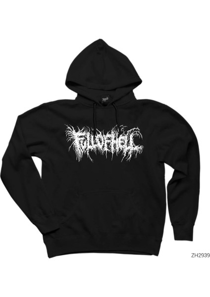 Full Of Hell Siyah Kapşonlu Sweatshirt Hoodie