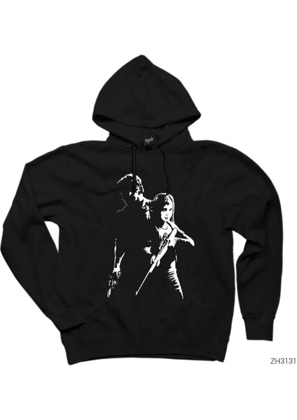 The Last Of Us Team Siyah Kapşonlu Sweatshirt Hoodie