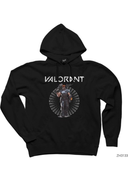 Valorant Brimstone Siyah Kapşonlu Sweatshirt Hoodie