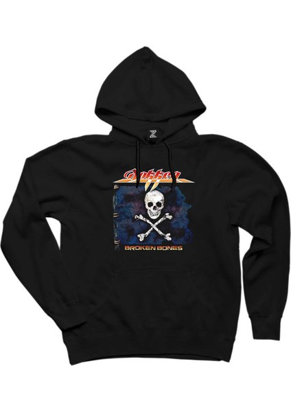 Dokken Broken Bones Siyah Kapşonlu Sweatshirt Hoodie