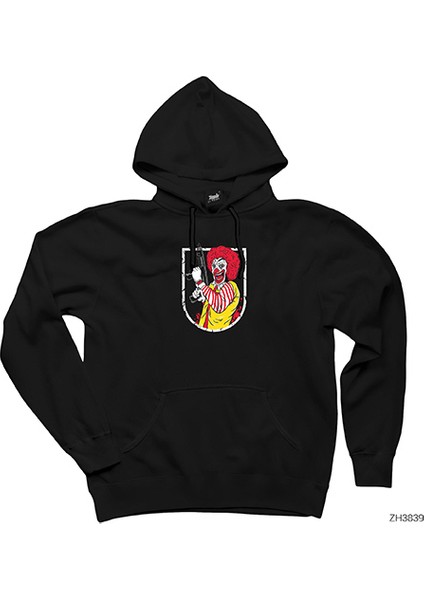 Rebel Donalds Siyah Kapşonlu Sweatshirt Hoodie