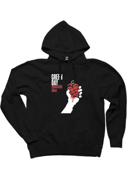 Green Day American Idiot Siyah Kapşonlu Sweatshirt Hoodie