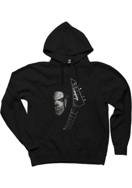 Slipknot Mick Thomson Guitar Siyah Kapşonlu Sweatshirt Hoodie