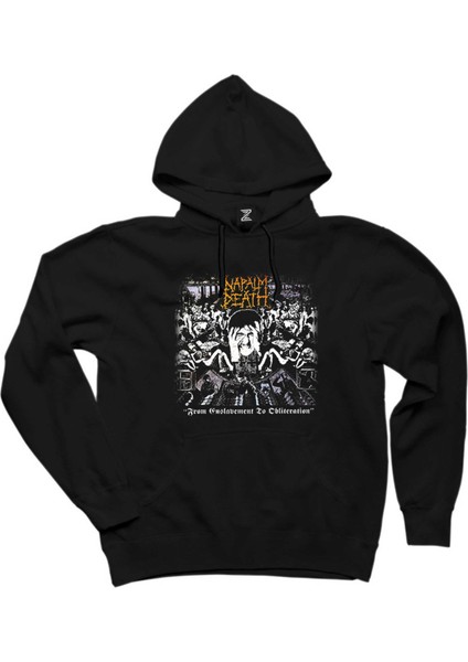 Napalm Death From Enslav Siyah Kapşonlu Sweatshirt Hoodie