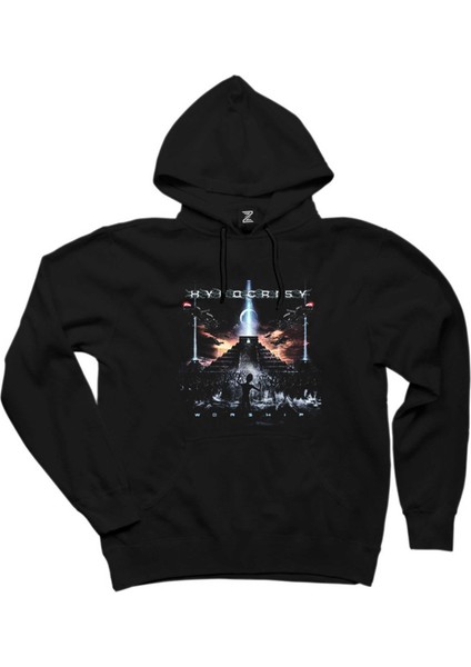 Hypocrisy Worship Siyah Kapşonlu Sweatshirt Hoodie