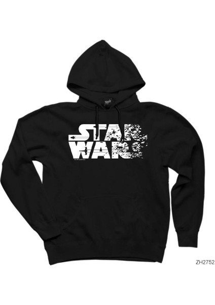 Star Wars Logo 2 Siyah Kapşonlu Sweatshirt Hoodie