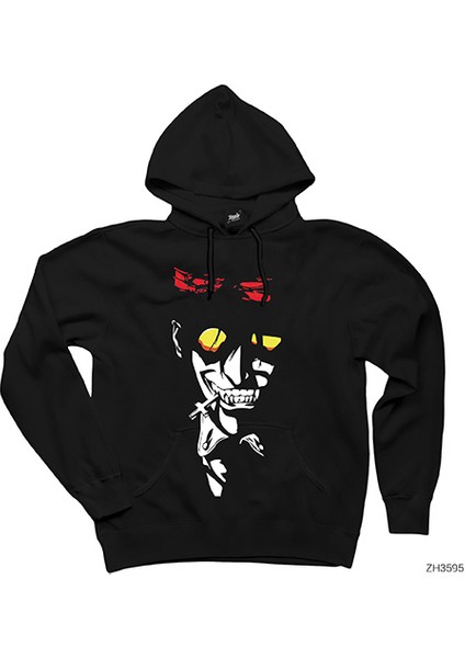 Hellsing Ultimate Cross Siyah Kapşonlu Sweatshirt Hoodie