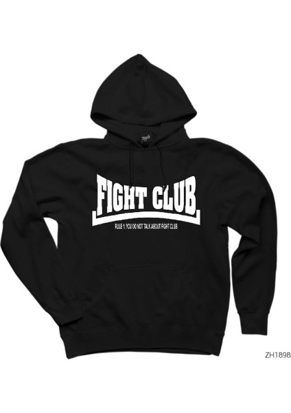 Fight Club Rule 1 Siyah Kapşonlu Sweatshirt Hoodie