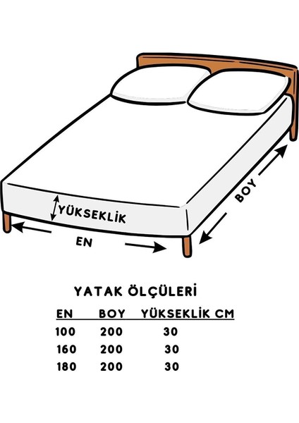Pamuklu Sıvı Geçirmez Komple Lastikli Tam Koruma Yatak Koruyucu Fitted Alez 100X200/160X200/180X200 modelleri