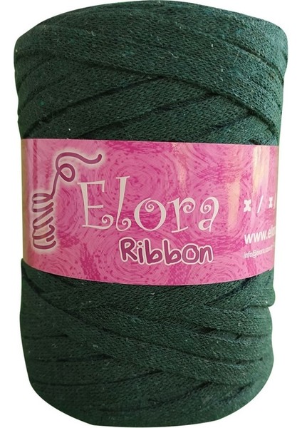 Koyu Yeşil Ribbon Örgü Ipi