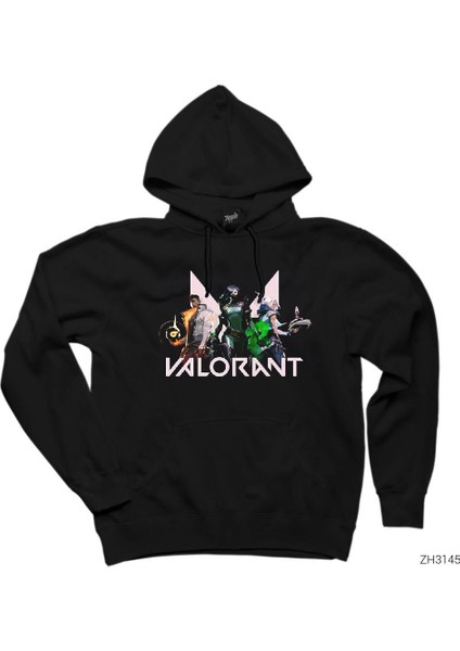 Valorant Team 1 Siyah Kapşonlu Sweatshirt Hoodie