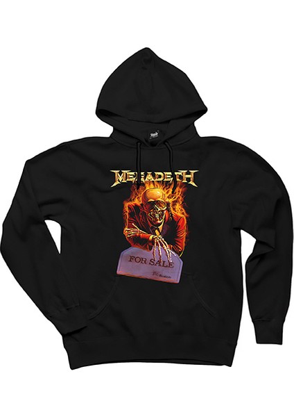 Megadeth For Sale Siyah Kapşonlu Sweatshirt Hoodie