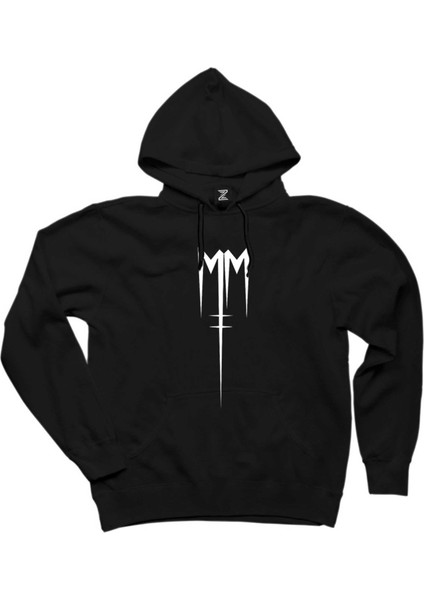 Marilyn Manson Born Villain Logo Siyah Kapşonlu Sweatshirt Hoodie
