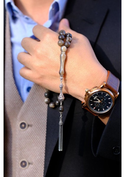 Bostancı Serisi Gümüş Tasarım Küre Bu-Falo Boy-Nuzu tesbih fiyatları